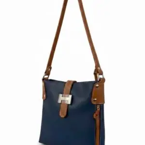 Herm XL Bag - Navy Blue Tan